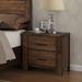 Transitional Style Nightstand,2 Drawers with Oak Finish