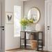 Industrial Console Table, Hallway Table with 2 Mesh Shelves, Side Table and Sideboard, Living Room, Corridor - Greige and Black