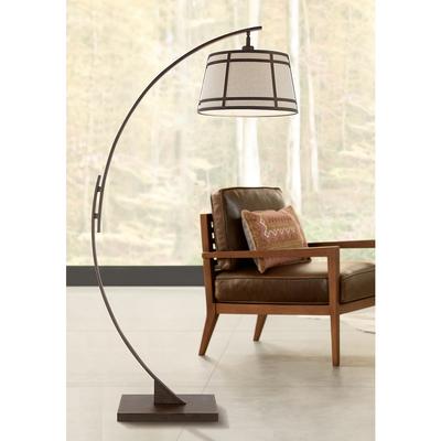Franklin Iron Works Table Floor Lamps, Franklin Iron Works Arcos Bronze Arch Floor Lamp