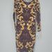Lularoe Dresses | Lularoe Debbie Dress Midi Sheath Long Sleeve Brown Gold Women's Xs Nwt | Color: Brown/Gold | Size: Xs
