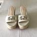 Coach Shoes | Coach Wedges Sandals | Color: Cream/Gray | Size: 8.5 B