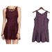 Free People Dresses | Free People Burgundy Chenille Zebra Print Dress Size 6 | Color: Purple/Red | Size: 6