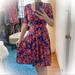 Lularoe Dresses | Beautiful Floral Lularoe Nicole Fit & Flare Dress | Color: Blue/Pink | Size: S