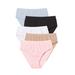 Plus Size Women's Hi-Cut Cotton Brief 5-Pack by Comfort Choice in Basic Pack (Size 10)