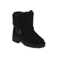 Women's Faux Suede 1.5" Heel With Berber Back Boot by GaaHuu in Black (Size 8 M)