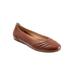 Women's Safi Ballerina Flat by SoftWalk in Cognac (Size 11 M)