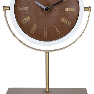 Modern 13" Emmett Table Clock by Stratton Home Décor in Gold