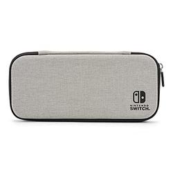 PowerA Schlankes Etui für Nintendo Switch oder Nintendo Switch Lite - Grau, Schutzetui, Gaming-Etui, Griff, Konsolentasche, Zubehöraufbewahrung, offiziell lizenziert