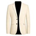 Lars Amadeus Men's Blazer Slim Fit Casual Sport Coat Two Button Formal Business Suit Jacket Beige 38