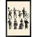 Red Barrel Studio® Victorian People Engraving Style Black White Drawings Etchings Black Wood Framed Poster 14X20 Paper | Wayfair