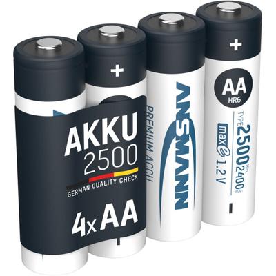 Ansmann - Akku aa 2500mAh Mignon NiMH 1,2V - 1000x wiederaufladbar (4 Stück)