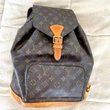 Louis Vuitton Bags | Authentic Louis Vuitton Backpack (19 Yrs. Old) | Color: Black/Brown/Gold | Size: Mdium (See Pictures With Measurements)