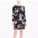 J. Crew Dresses | J. Crew Painterly Black Floral Tulip Hem Shirt Dress Size 8 | Color: Black/Pink | Size: 8