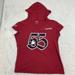 Disney Tops | Disneyland Mickey Mouse 55 Hooded Sleeveless Tee Women's L Red | Color: Red | Size: L