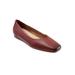 Women's Vellore Ballerina Flat by SoftWalk in Dark Red (Size 8 1/2 M)