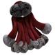 BUKINIE Womens Winter Fashion Coat Luxury Faux Fox Fur Long Shawl Cloak Cape Thickened Fleece Lined Warm Casual Plus Size Outdoor Sweatshirt Outwear Parka(Red,XXL)