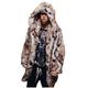 HULKAY Mens 2021 Luxurious Fluffy Faux Fur Boss Coat Jackets Hip Hop Long Warm Furry Overcoats Winter Parka Outwears(Brown,XXL)