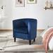 Latitude Run® Barrel-Shaped Chair Velvet/Fabric in Blue | 28 H x 27 W x 26 D in | Wayfair 43F961D1F9874C8E96C4CA4DF4AC46E2