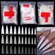 Capsules transparentes pour faux ongles 500 pièces/sac stiletto N64.manucure gel acrylique DIY