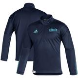 Men's adidas Deep Sea Blue Seattle Kraken Primeblue Quarter-Zip Jacket