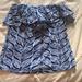 Lilly Pulitzer Tops | Lilly Pulitzer Women's Size Small Tube Top With Ruffle All Around | Color: Blue/White | Size: S