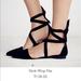 Free People Shoes | Free People X Jeffrey Campbell Lace Up Hyde Flat | Color: Black | Size: 9