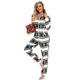 Orshoy Womens Xmas Onesie Fleece Sleepwear Super Soft Ladies All in One Pyjamas Jumpsuit for Women Plus Size Winter Snowflake Black S