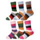 EBMORE Kids Wool Socks for Boys Toddlers Girls Warm Winter Walking Thick Cosy Thermal Boot Heavy Crew Snow Soft Child Hiking Gift Socks 6 Pairs（Stripe，1-3 Y）