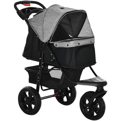 Pawhut - Hundewagen Hundebuggy Katzenbuggy Pet Stroller mit 3 Rädern klappbar Hunde Katze Oxford