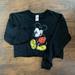 Disney Sweaters | Disney Women’s Medium Mickey Mouse Cropped Long Sleeve Crewneck Sweatshirt | Color: Black/Red | Size: M