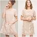 Anthropologie Dresses | Anthropologie Floreat Crushed Velvet Dress | Color: Cream/Tan | Size: S