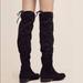 Anthropologie Shoes | Anthropologie Farylrobin Grove Over-The-Knee Black Suede Boots Sz 5.5 | Color: Black | Size: 5.5