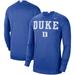 Men's Nike Royal Duke Blue Devils 2021/22 Basketball Team Spotlight Performance Long Sleeve T-Shirt