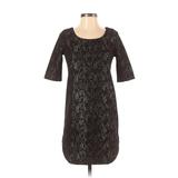 Collective Concepts Casual Dress - Shift: Black Print Dresses - Women's Size X-Small