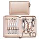 Gifts for Women, FAMILIFE Manicure Set Professional Manicure Kit 11 in 1 Nail Kit Manicure and Pedicure Set Nail Clippers Nail Care Tools Stainless Steel Nails with Rose Gold Leather Case Travel Set