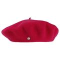 Héritage par Laulhère Hats Authentique Merino Wool Beret - Raspberry One Size