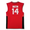 Maillot de basket-ball rétro rouge pour homme haut de Sport avec broderie cousue No 14