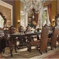Acme Versailles 120" Trestle Dining Table Wood in Brown | 32 H in | Wayfair 61100