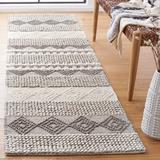 White 0.39 in Area Rug - Union Rustic Jacques Striped Handmade Tufted Wool/Cotton Gray/Ivory Area Rug | 0.39 D in | Wayfair