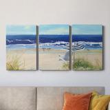 Rosecliff Heights Beach Life II- Premium Gallery Wrapped Canvas - Ready To Hang Canvas in Black/Blue/Green | 12 H x 24 W x 1 D in | Wayfair