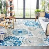 Blue Round 5'3" Area Rug - Ebern Designs Kellems Floral Gray/Navy Indoor/Outdoor Area Rug Polypropylene | Wayfair 90B1E0FAB9AA44E7908B5FC0D59EEC6A