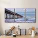 Rosecliff Heights Moon Setting Over Scripps Pier- Premium Gallery Wrapped Canvas - Ready To Hang Canvas, in Brown | 27 H x 54 W x 1 D in | Wayfair