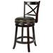 Canora Grey Raygoza Swivel Bar Stool Upholstered in Black/Brown | 38 H x 19 W x 19 D in | Wayfair 9F91CBFA8DBD48FA880A8F0AB41F61D6