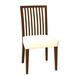 Rosalind Wheeler Fig Slat Back Side Chair Wood/Upholstered in Brown | 36 H x 19 W x 19 D in | Wayfair 8A7897EC6B68465D89809E9E0EFC6137