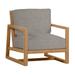 Summer Classics Avondale Patio Lounge Chair w/ Cushions Wood in Brown/White | 32.5 H x 30.75 W x 36.75 D in | Wayfair 29604+C268H750N
