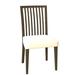 Rosalind Wheeler Fig Slat Back Side Chair Wood/Upholstered in Indigo/Brown | 36 H x 19 W x 19 D in | Wayfair 8A7CE388F0F54ED7ACB26CD4B0C6ABDD