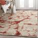 White 63.6 x 0.4 in Area Rug - Orren Ellis Abani Rugs Nedyalka SED180A Contemporary Rust Red Beige Area Rug | 63.6 W x 0.4 D in | Wayfair