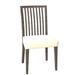 Rosalind Wheeler Fig Slat Back Side Chair Wood/Upholstered in Black | 36 H x 19 W x 19 D in | Wayfair 8747E76FF85B4C6894470F89710E4DBD