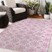 Orange 60 x 0.08 in Area Rug - FARMHOUSE FLOWER PINK Outdoor Rug By Red Barrel Studio® Polyester | 60 W x 0.08 D in | Wayfair