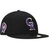 Men's New Era Black Colorado Rockies 9/11 Memorial Side Patch 59FIFTY Fitted Hat
